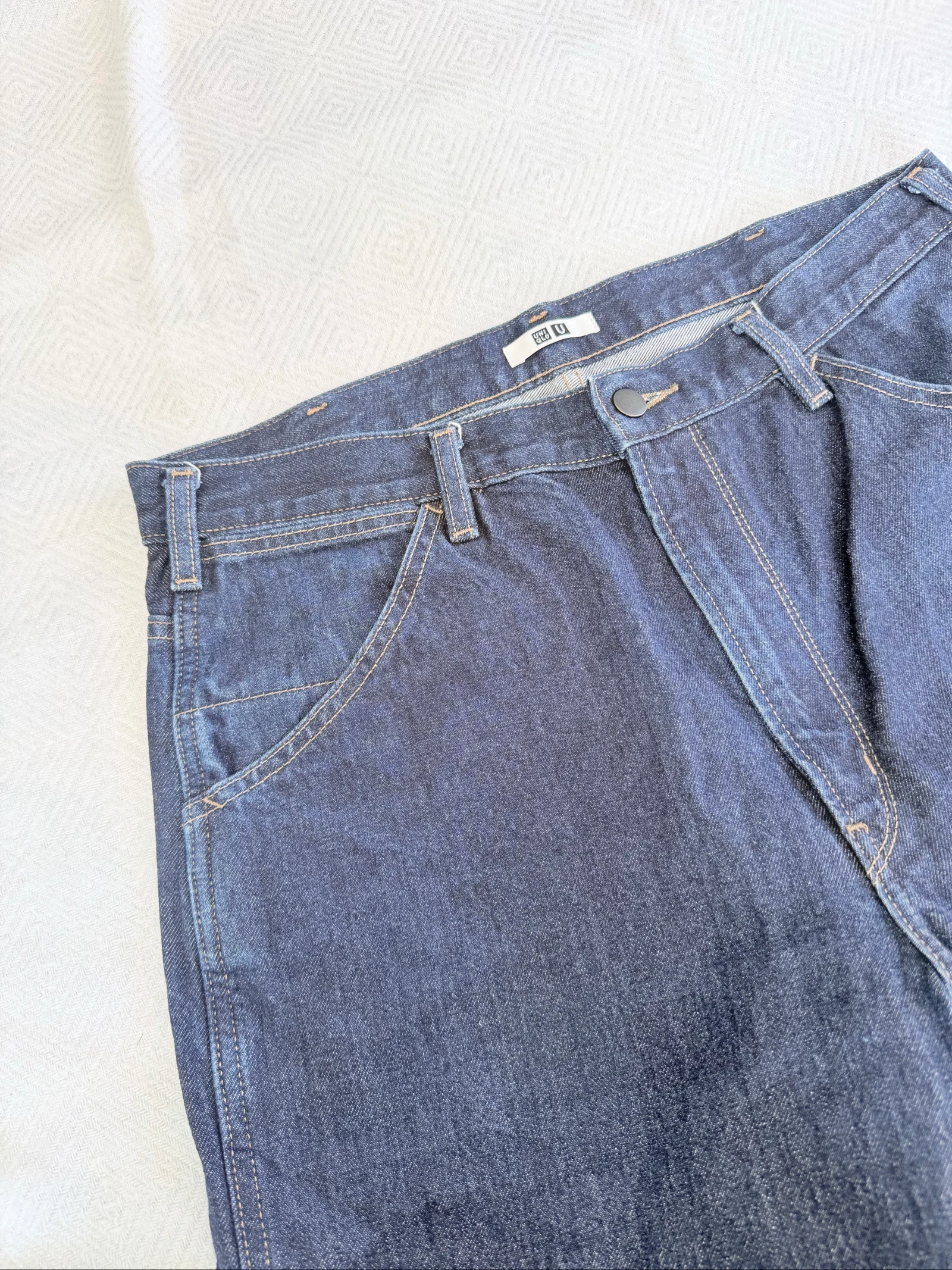 Jeans azul rodado cintura alta tamanho 44 – photo 4